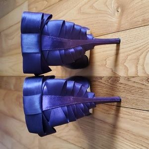RSVP Larisa Purple Satin Pumps